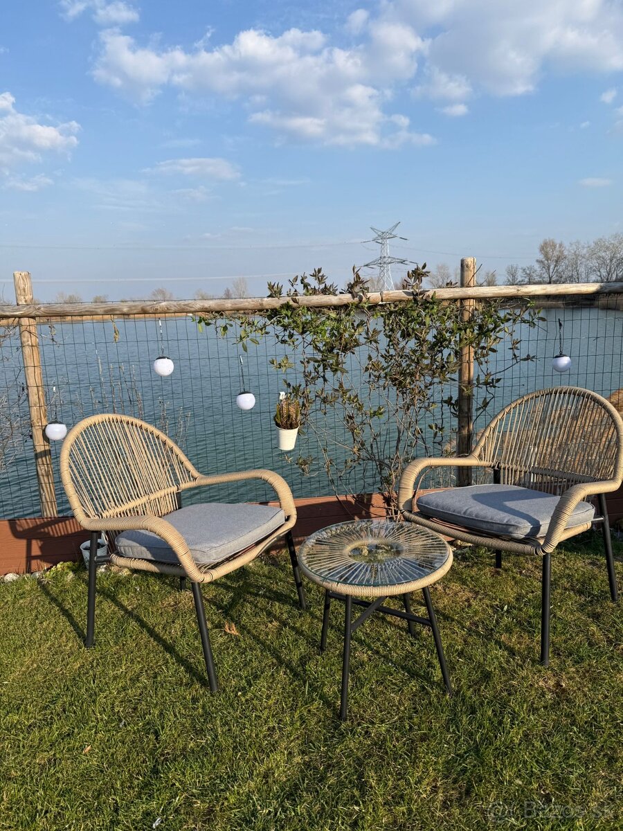 Záhradný bistro set Java z ratanu pre 2 osoby - 9