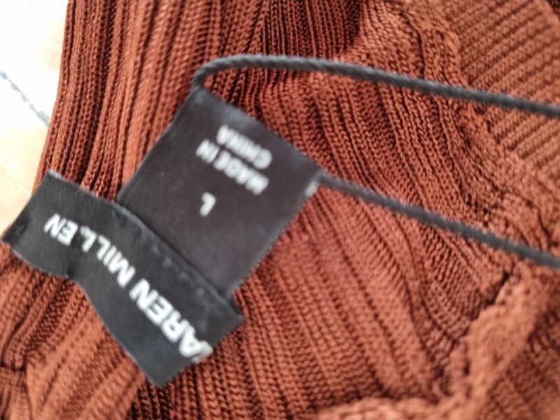 hnedý elastický rolák bez rukávov Karen Millen L-s visačkou - 9