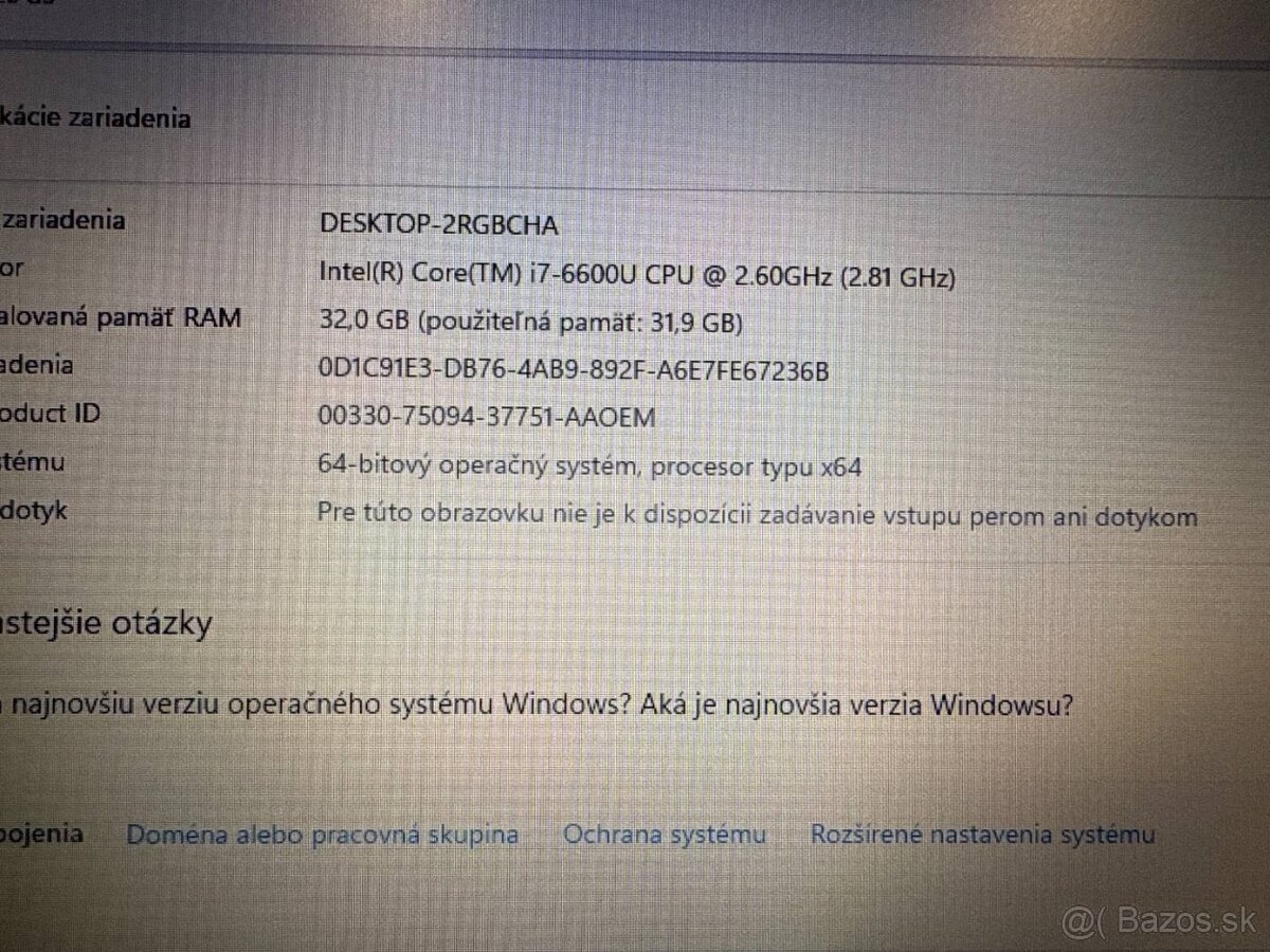 HP EliteBook 820 G3 / i7-6600U / 32GB RAM / 1TB SSD NVMe - 9