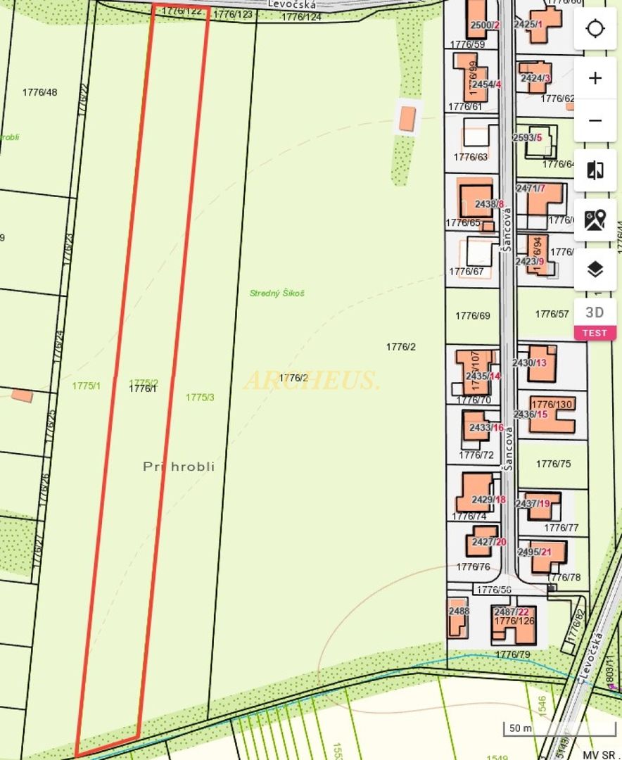 Predaj pozemku 8292m2, Sabinov, ul. Levočská - 9