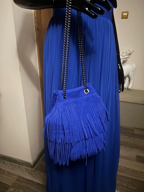 Modré dlhé šaty zn. Chantall - 9