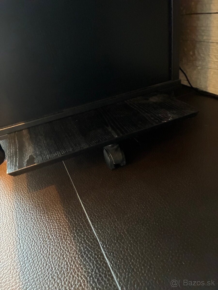 Elegantný veľký čierny pracovný stôl + šuflíkový kontajner - 9