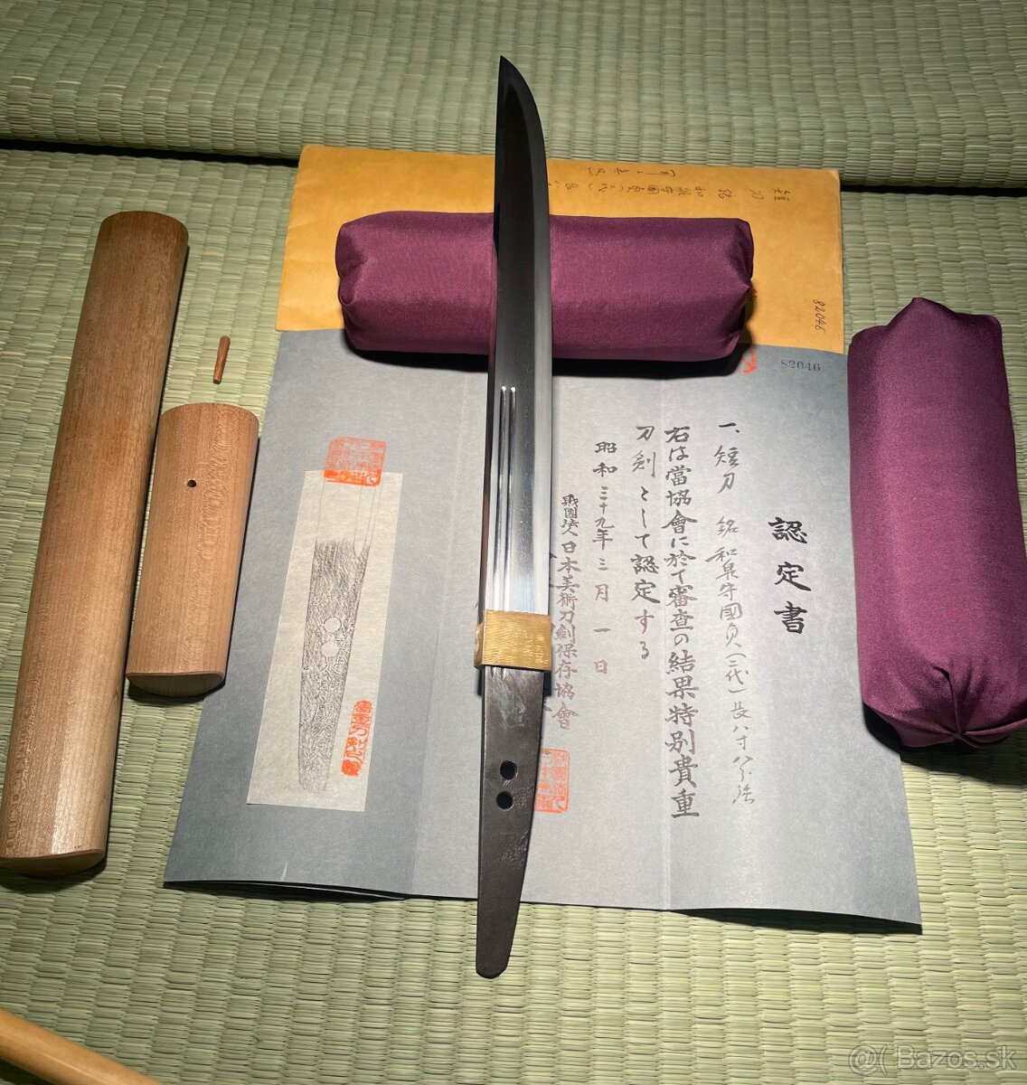 Japonský Starožitný Samurajský meč Tanto Kunisada - 9