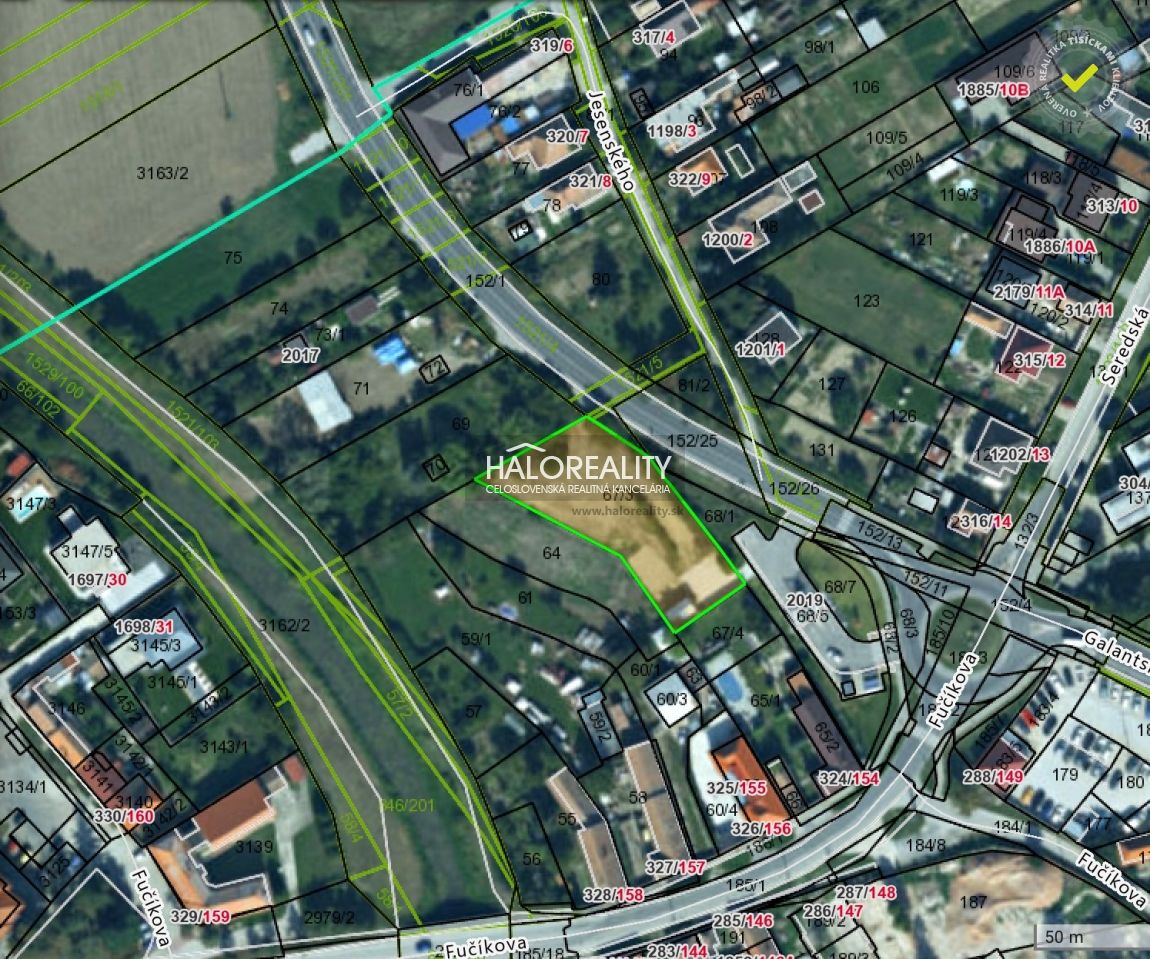 HALO reality - Predaj, pozemok pre rodinný dom 1619 m2 Slá - 9