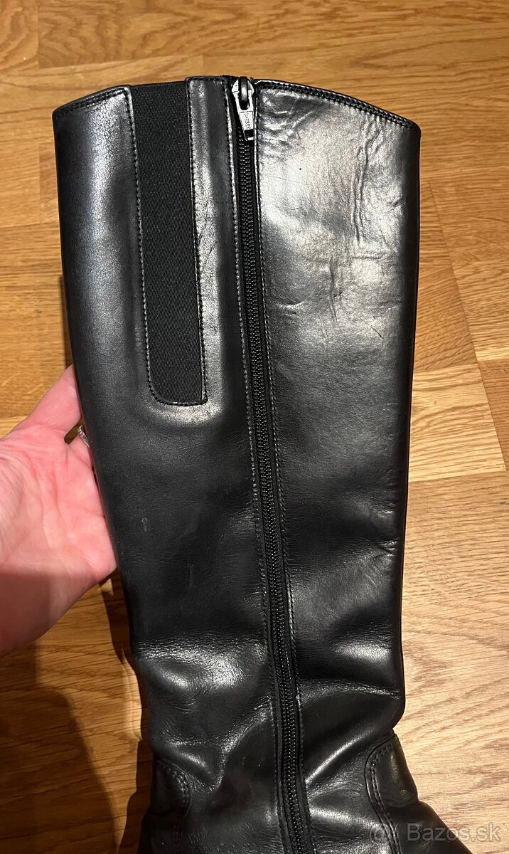 Čierne kožené čižmy Gabor - 9