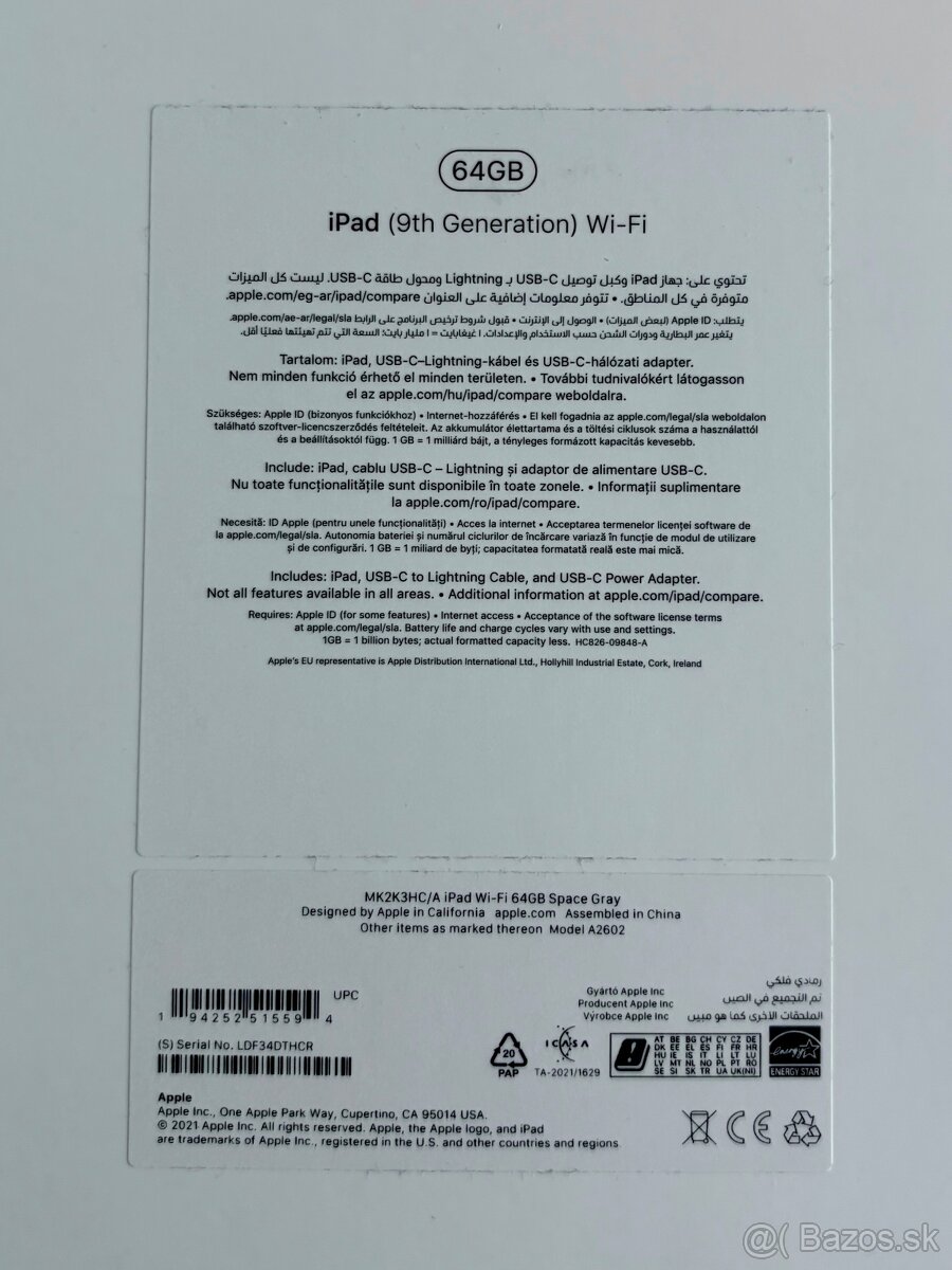 Apple iPad 9. gen. 64 GB Wi-Fi – ako nový - 9