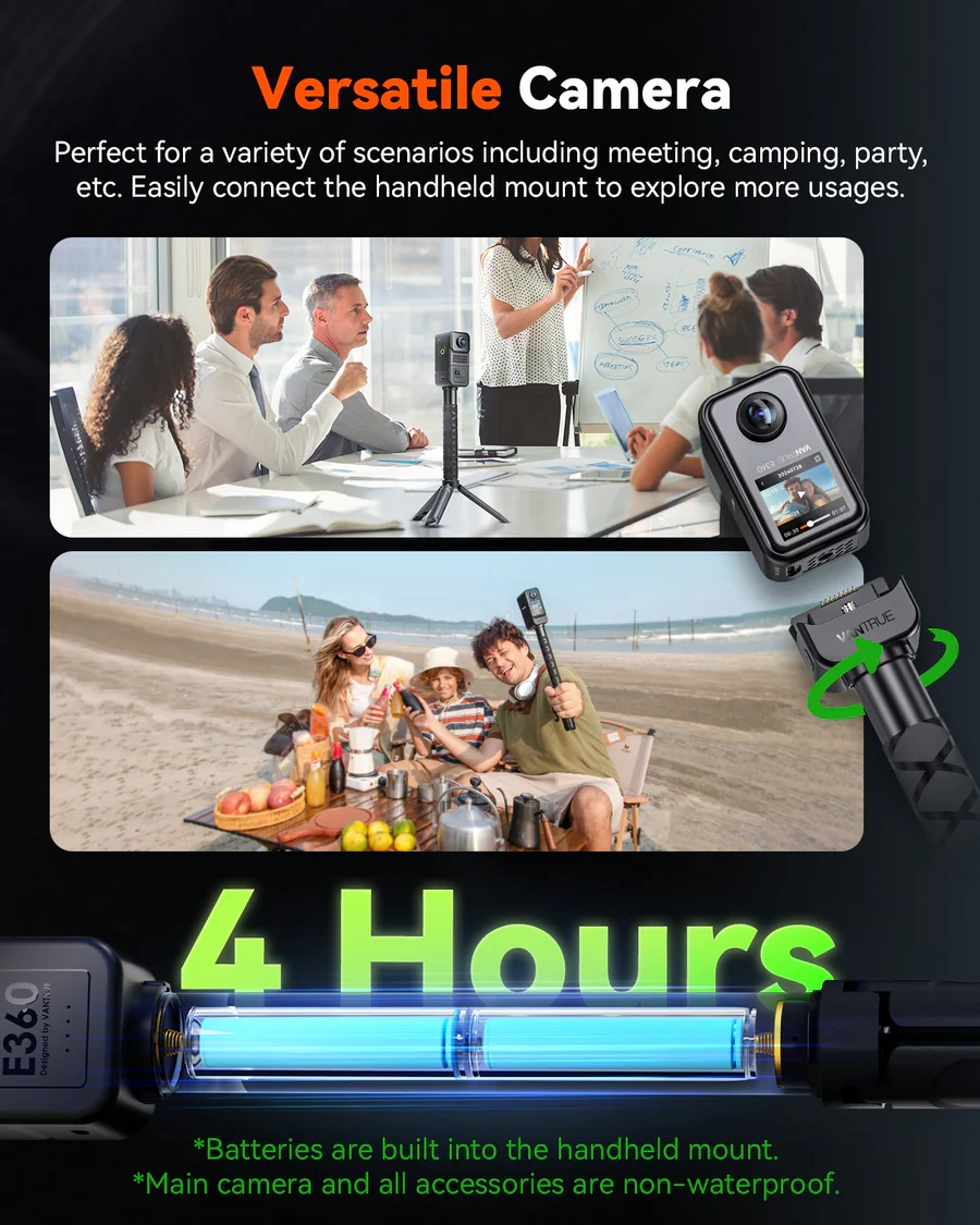 VanTrue E360 Dashcam 5.2K Panorama - palubná kamera - 9