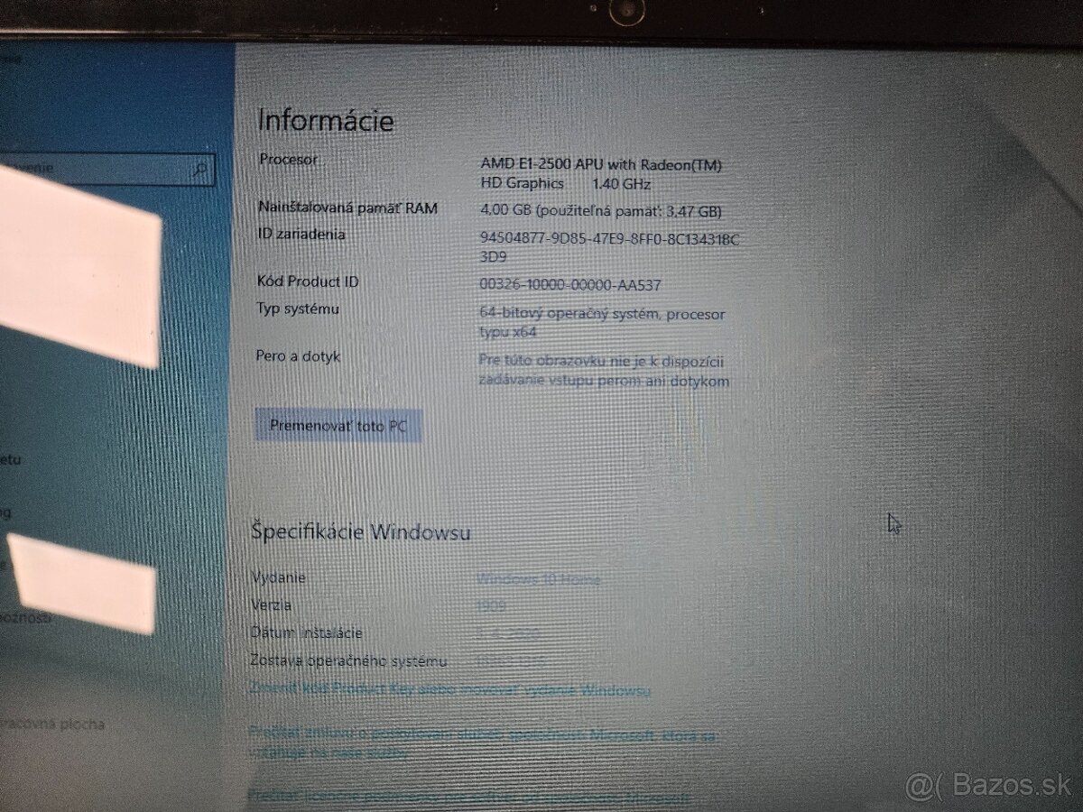 Notebook HP typu RT3290 + taška HP + nabýjačka - 9