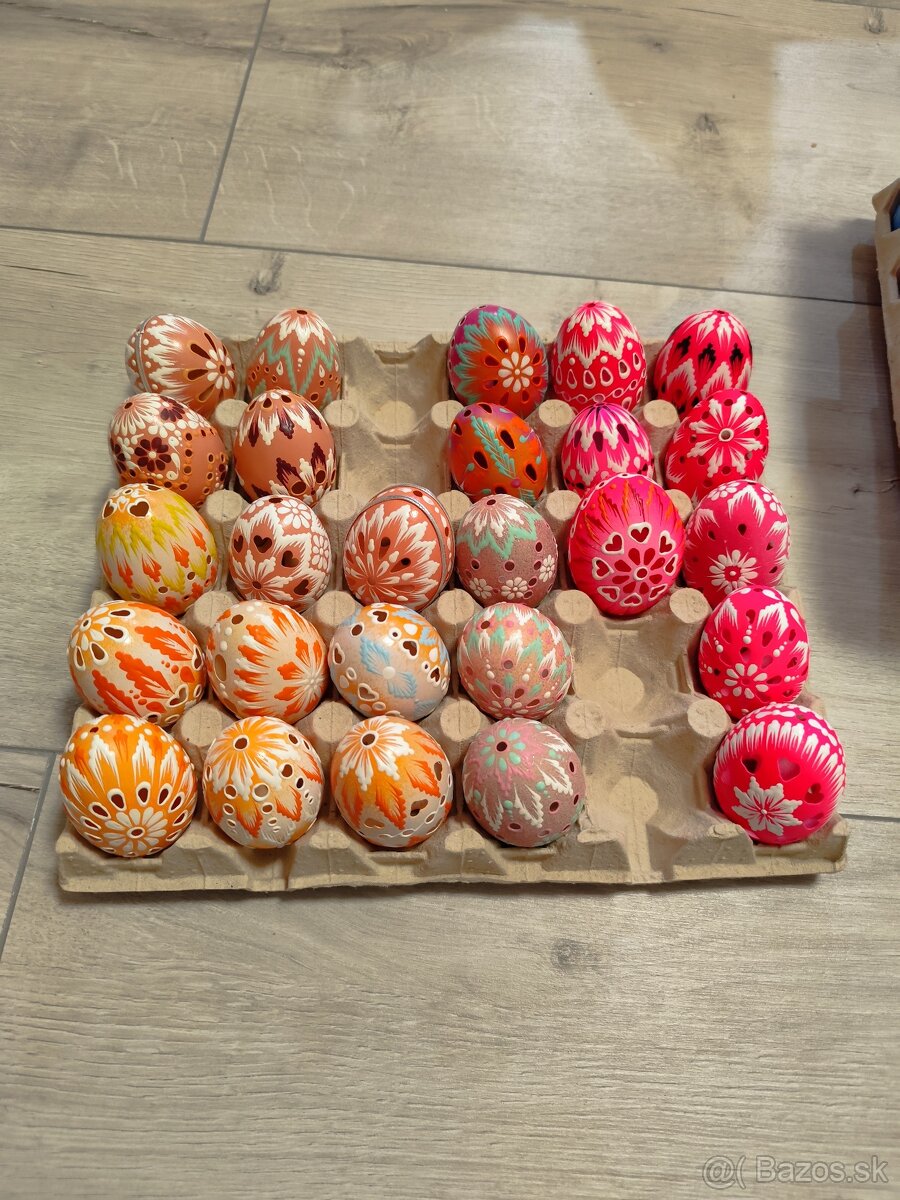 Kraslice madeirové zdobené voskom - 9