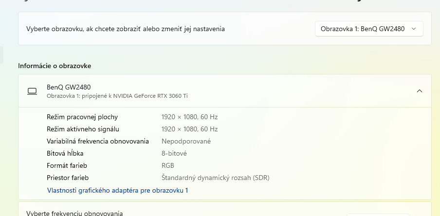 Predám 2× monitor 24" - DELL U2412M + BenQ GW2480 (Full HD) - 9