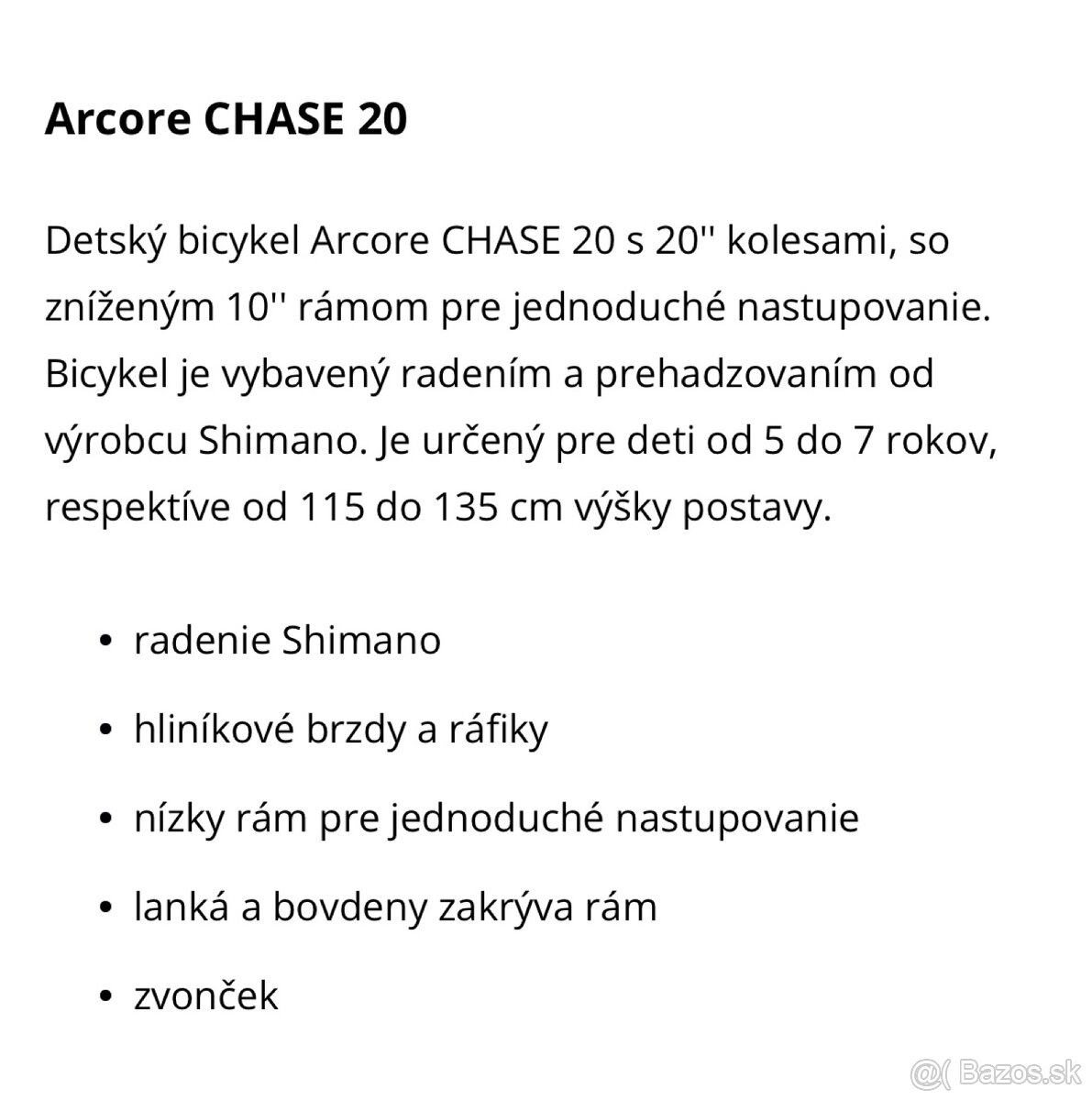 Detský bicykel 20 Arcore Chase - 9