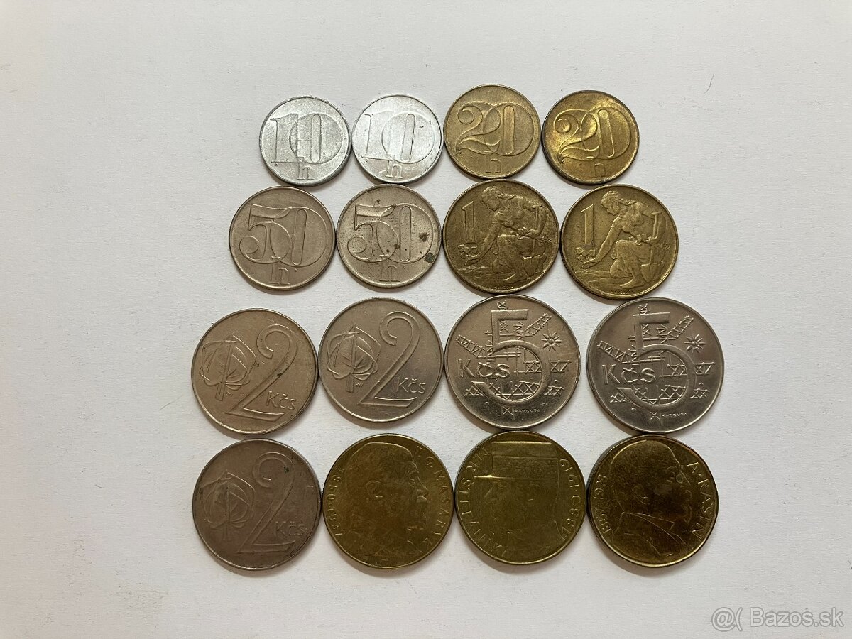 Československo 1960 - 1993 ČSSR ČSFR mince v obyčajnom stave - 9