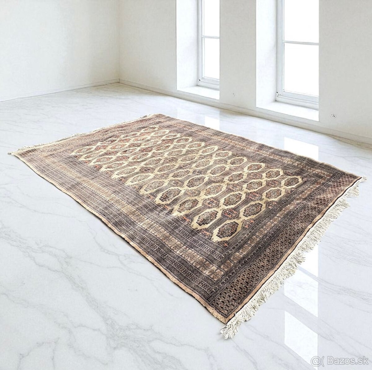 Luxusný ručne viazaný koberec s hodvábom, top stav, 280x190 - 9