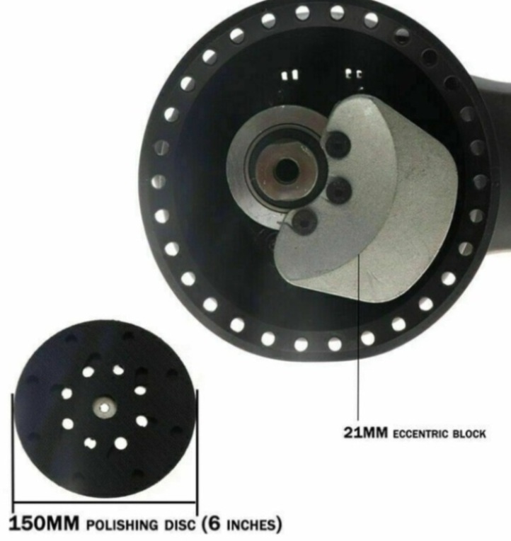 Nová orbitálna / excentrická leštička, kmit / orbit 21mm - 9