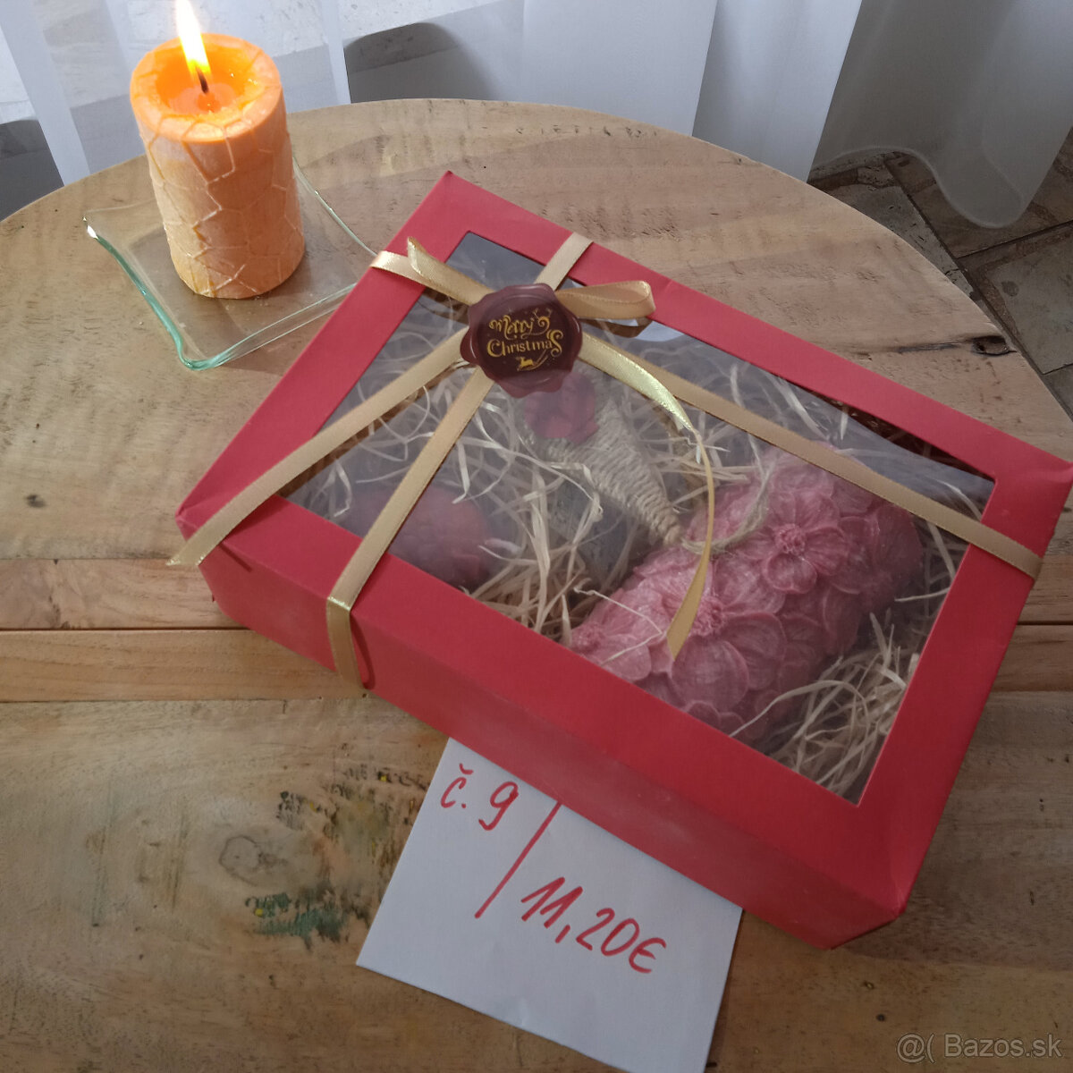 Ručne robené sviečky z palmového vosku - vianočné balíčky - 9