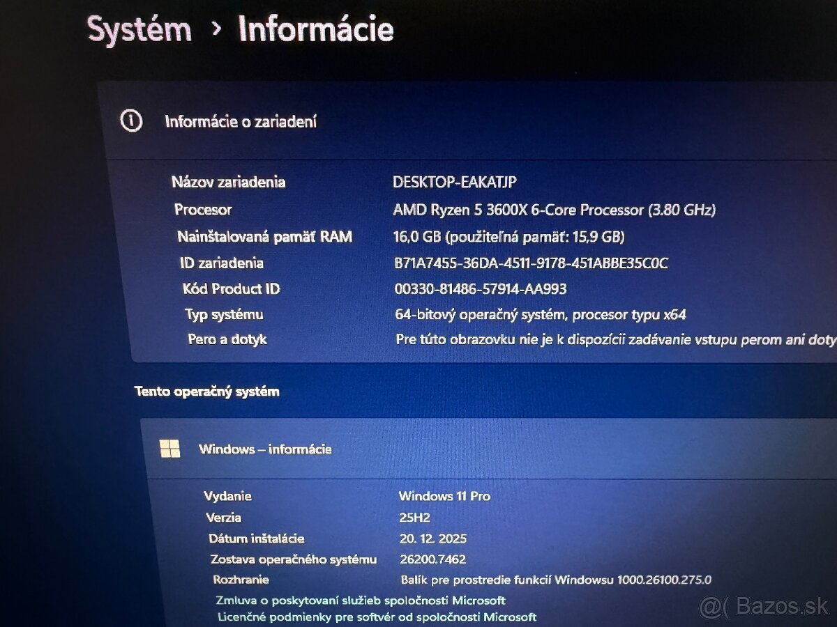 Herný PC (RYZEN 5 3600X,GTX 1660S 6GB,16GB DDR4,SSD+HDD,W11) - 9