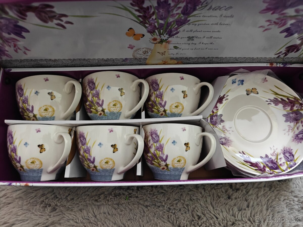 Šálky a podšálky 6 kusov v darčekovom balení - 9