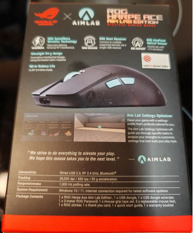 Herna mys ASUS ROG Harpe Ace Aim Lab Edition - 9