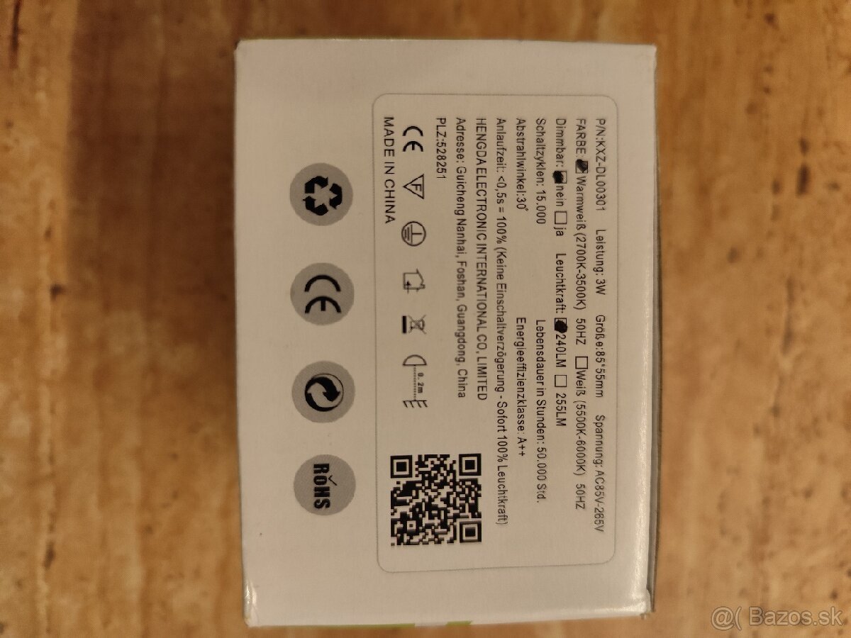 LED stropné svietidlo - 3W / Teplá biela - 9