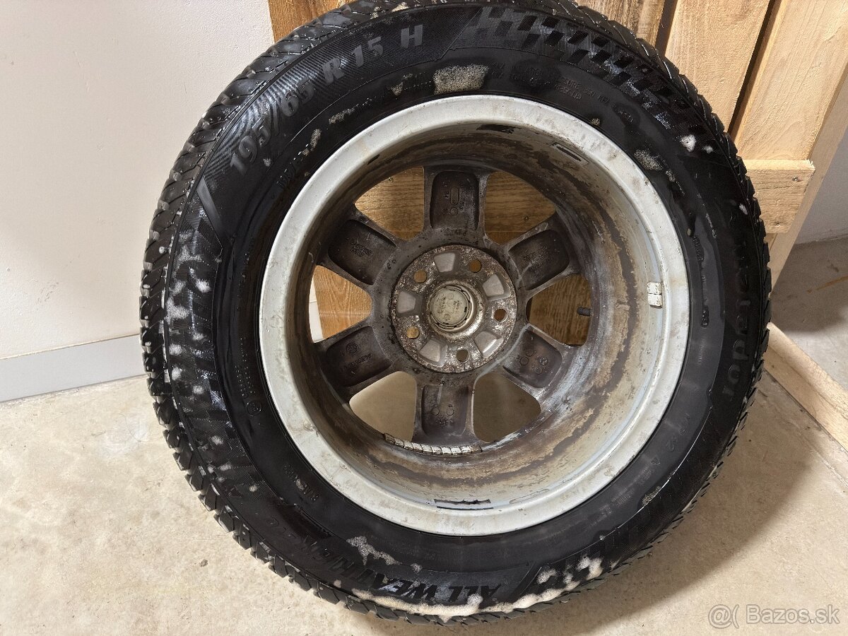 Disky Škoda + celoročné pneu 195/65 R15 - 9