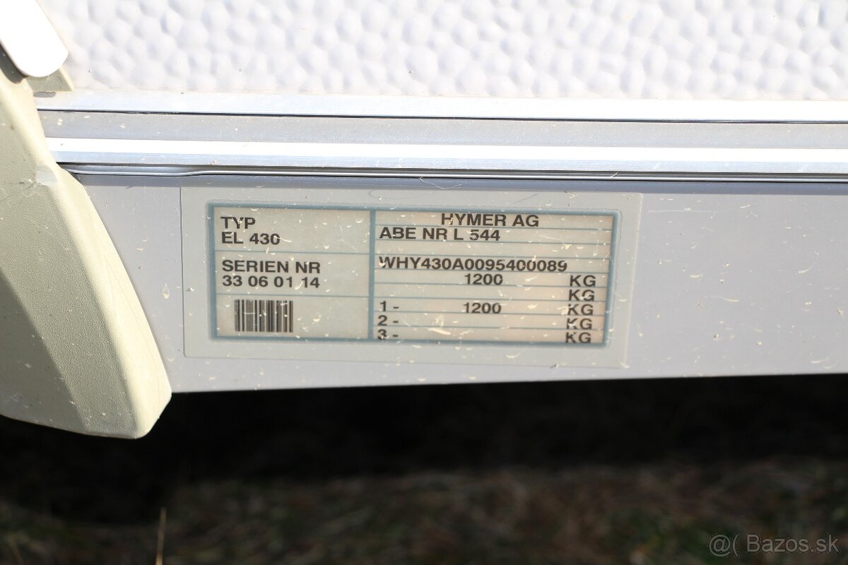 obytny prives Hymer 4 osoby 1200kg - 9