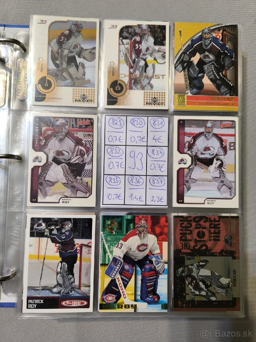 Hokejové kartičky - Patrick Roy 4 - 9