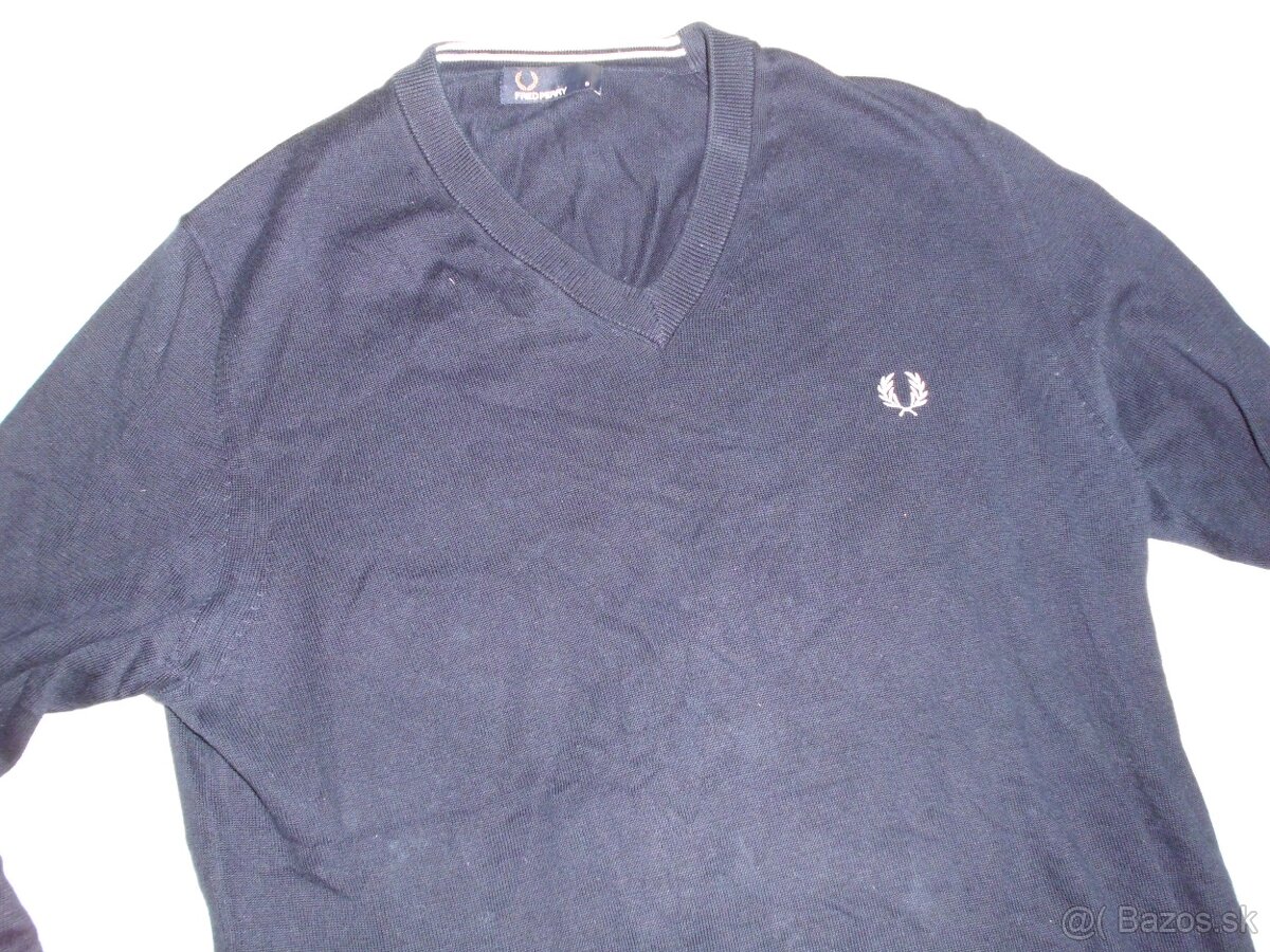 Fred Perry pánsky sveter tmavomodrý M - 9