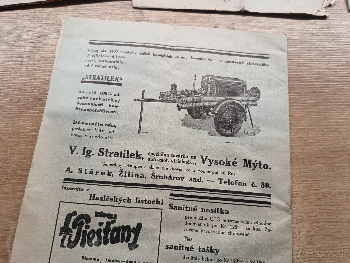 6x Hasičské listy 1936,1937,1940 - 9