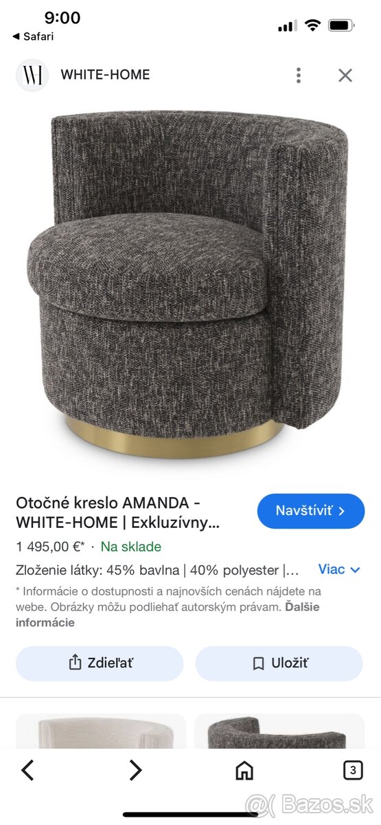 Luxusné kreslá Eichholtz Amanda - 9