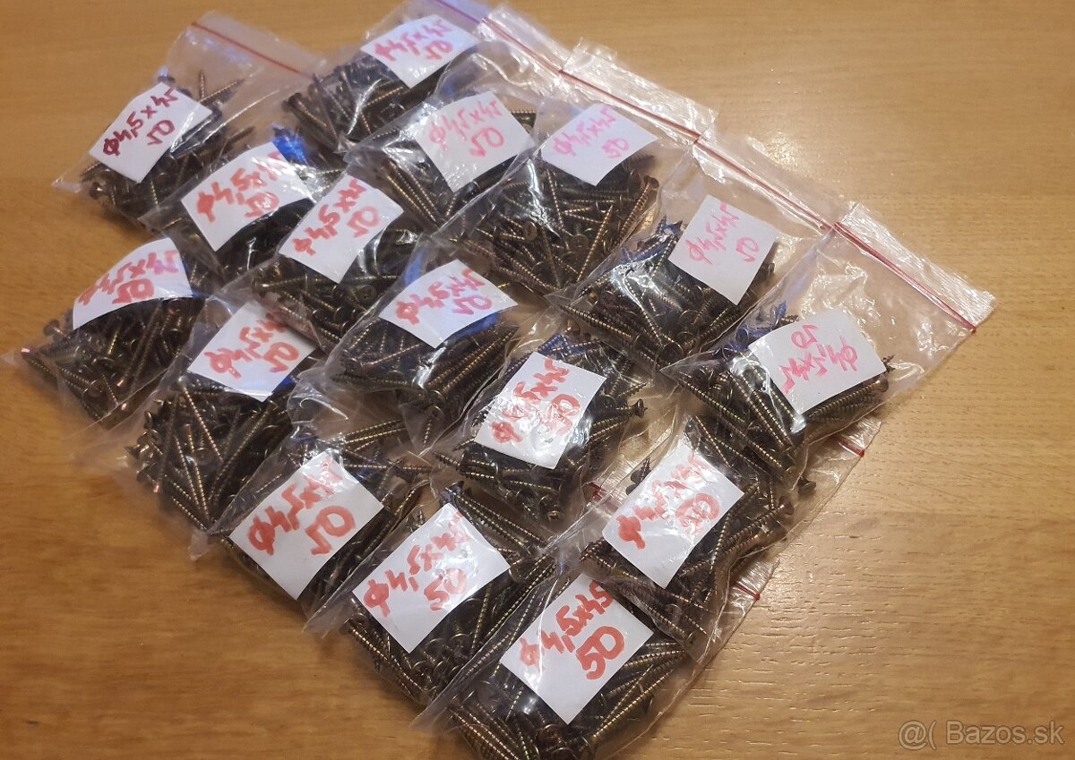 Konfirmáty, spojovačky, podpery, skrutky do dreva. - 9