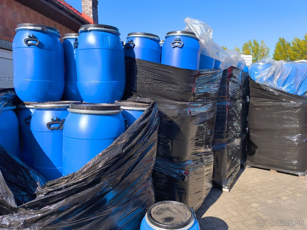 Predám potravinárske 80l plastové sudy - 9