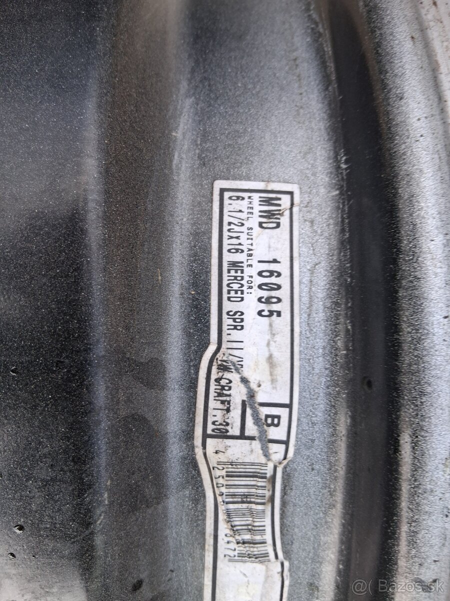 Predam plech disky na MB Sprinter 16 zoll - 9