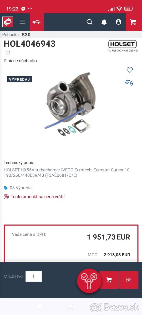 Predám turbo IVECO TRAKKER - 9