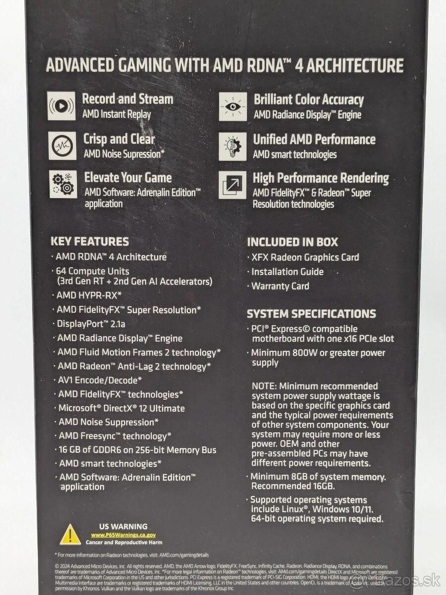 Nová GPU XFX Swift Radeon RX 9070 XT 16GB GDDR6 - 9