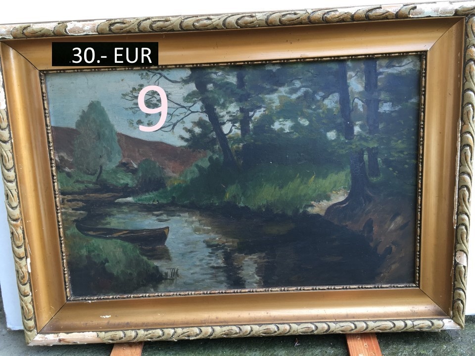 Obrazy pekné olejomaľby na plátne 9 kusov - 9