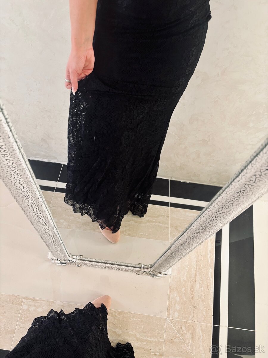 Damske spoločenske šaty čierne - 9