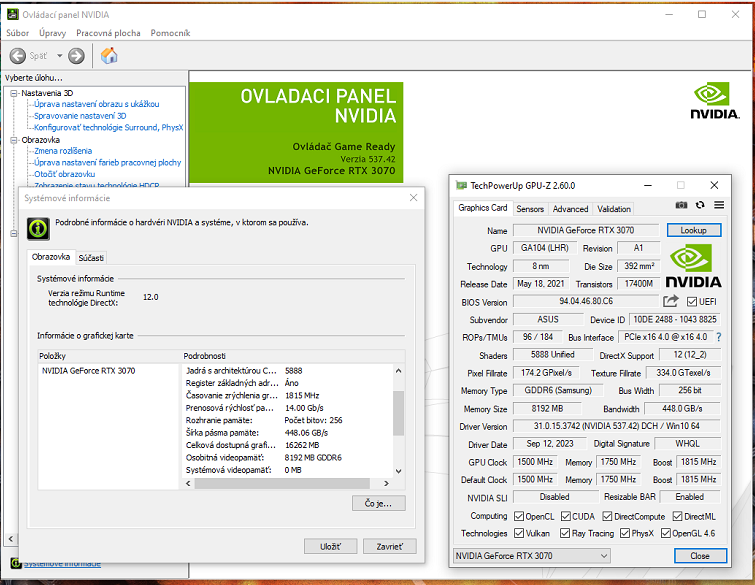 ASUS TUF OC NVidia RTX 3070 8GB GDDR6 - 9