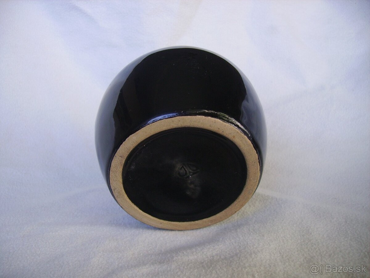 Keramické čierne črepníky na sukulenty a kaktusy - 9