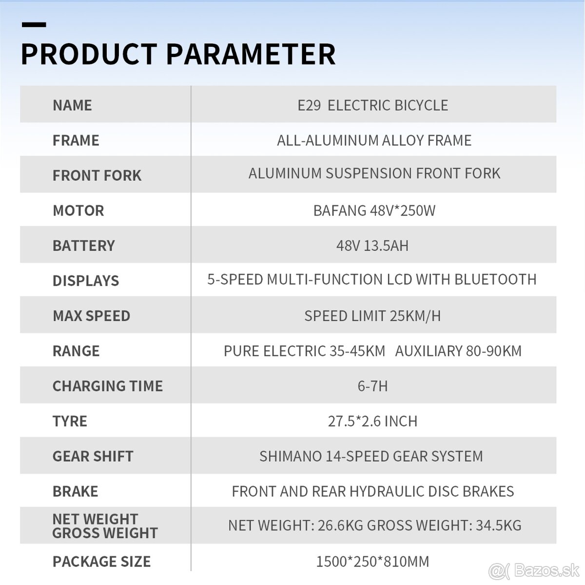Predam novy elektro bicykel DUOTTS E29 červený, strieborný - 9