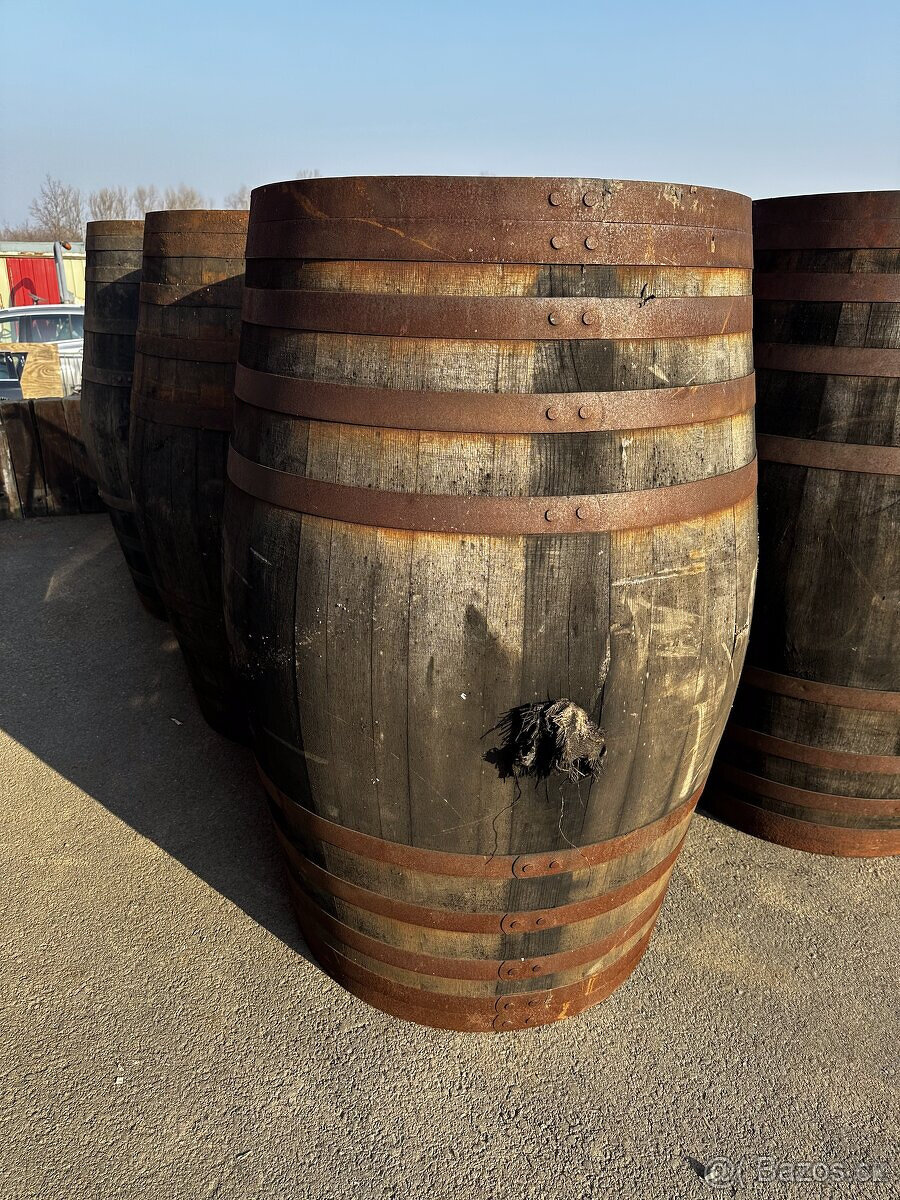 VELKÉ/MALÉ DŘEVĚNÉ DUBOVÉ SUDY NA DEŠŤOVOU VODU - 9