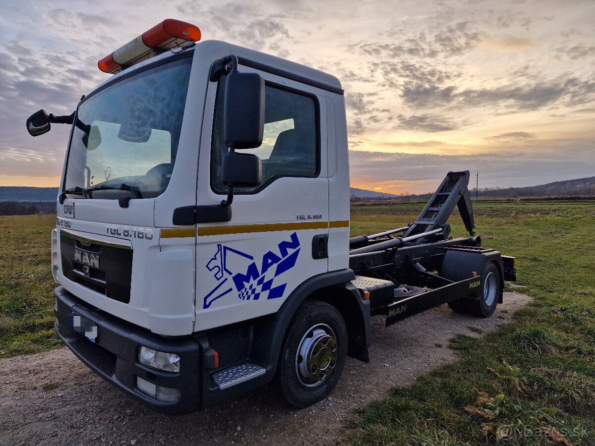 MAN TGL 8.180 HÁKOVÝ NOSIČ KONTAJNEROV EURO-5 - 9