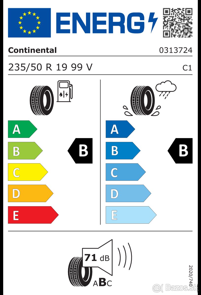 4ks NOVÉ 235/50 R19 99V CONTINENTAL, DOT2025 - 9