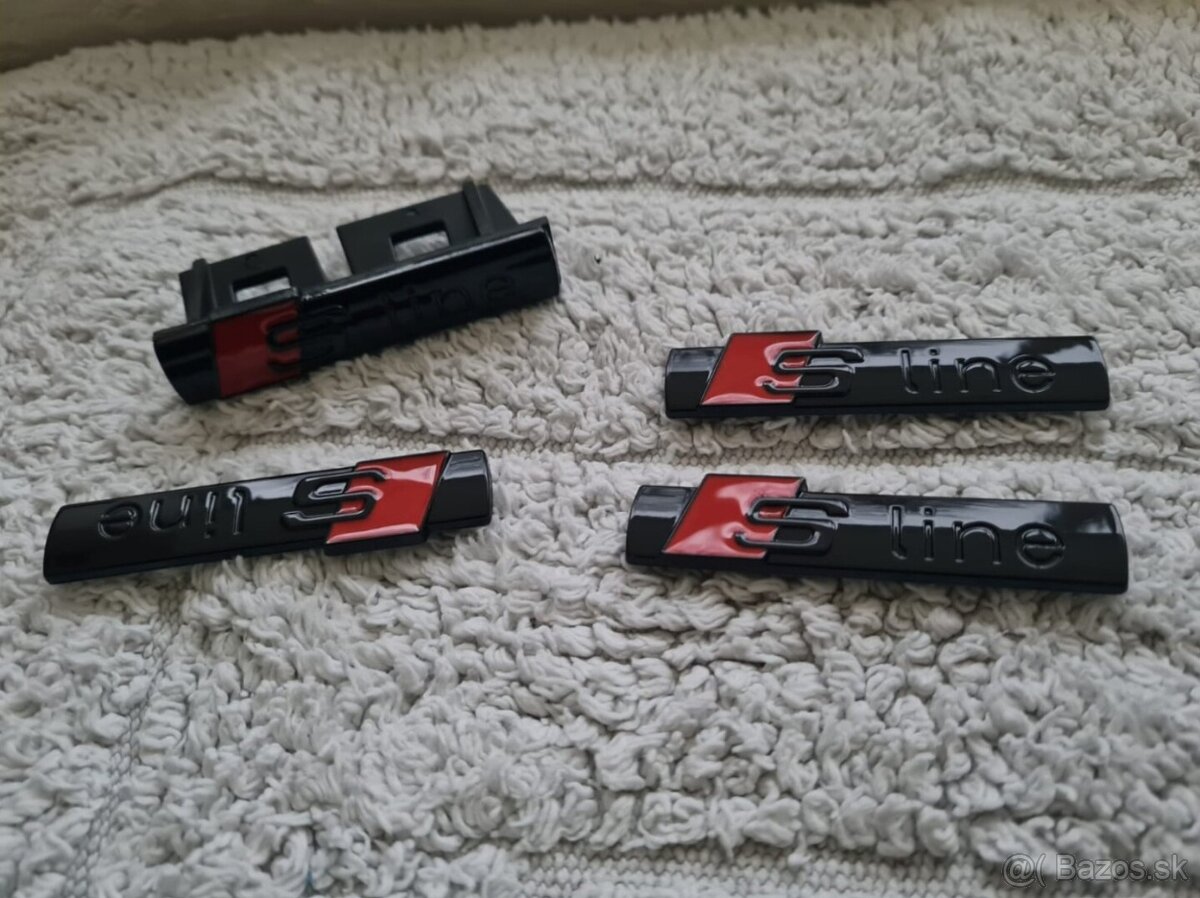 Cierne a sive Napisy S-LINE pre AUDI - 9