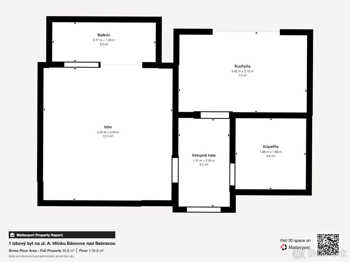 PRENÁJOM 1 IZB. BYT blízko centra, Bánovce nad Bebravou - 9