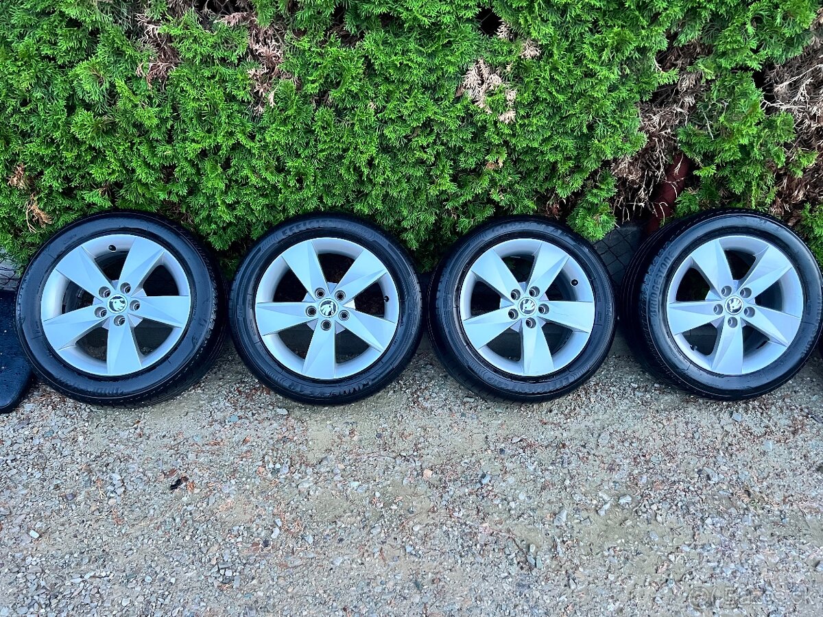 5x100 r15 6J ET43 + letne pneu 195/55r15 - 9