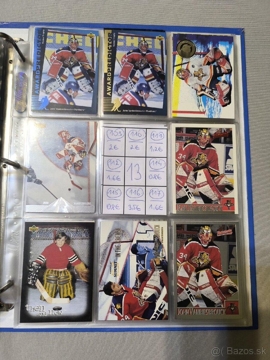 Hokejové kartičky - John Vanbiesbrouck 1 - 9