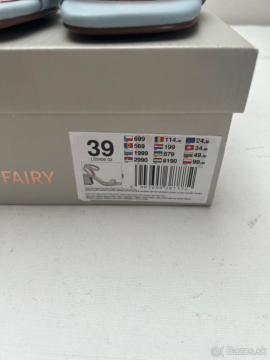 Dámske bledomodré topánky - 9