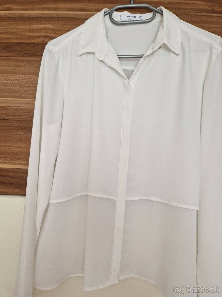 2x košele MANGO veľ. 40, 1x farebná veľ. 40 - 9