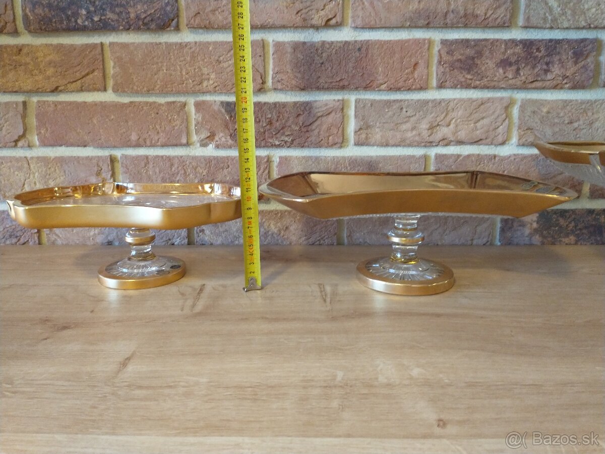 kryštál, sklo, žardiniéra, misa - 9