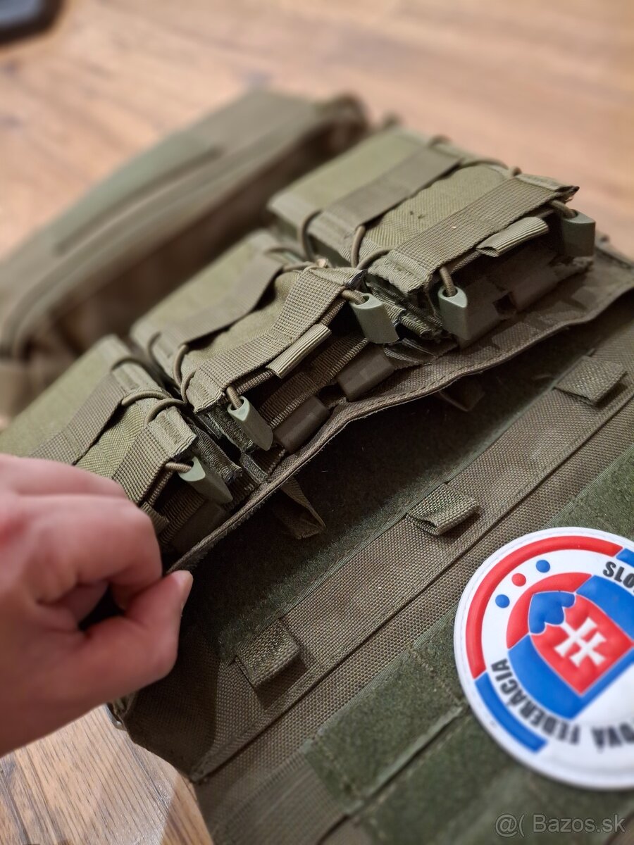 Vesta / Nosič plátov 8Fields zelená, plne vybavená - 9